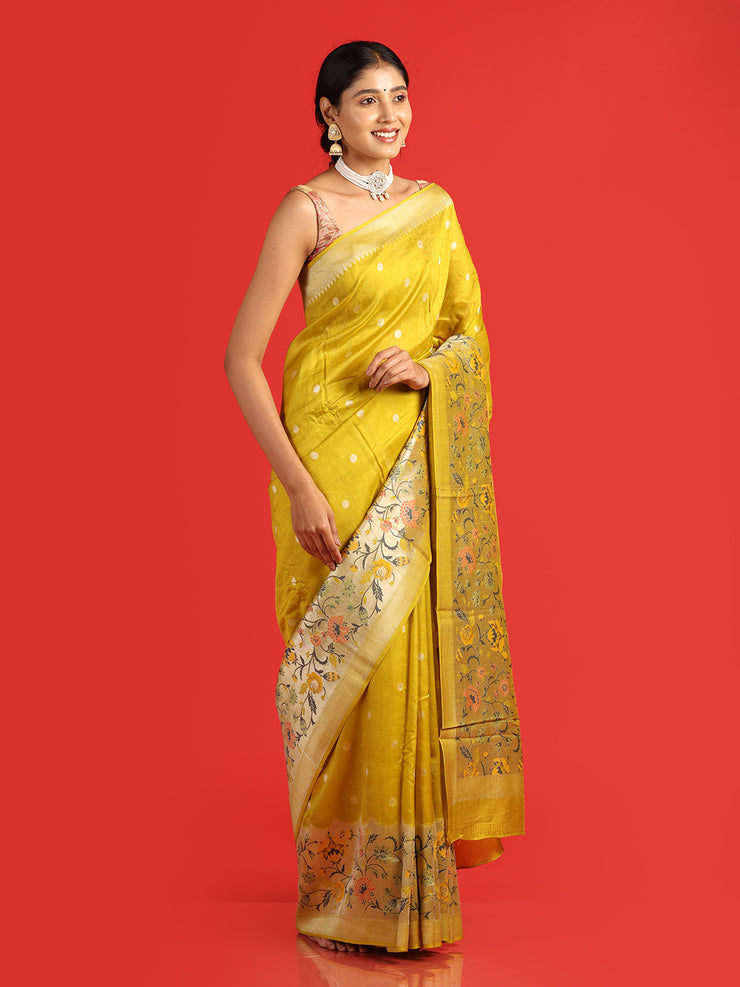Kuberan yellowBanarasi Saree