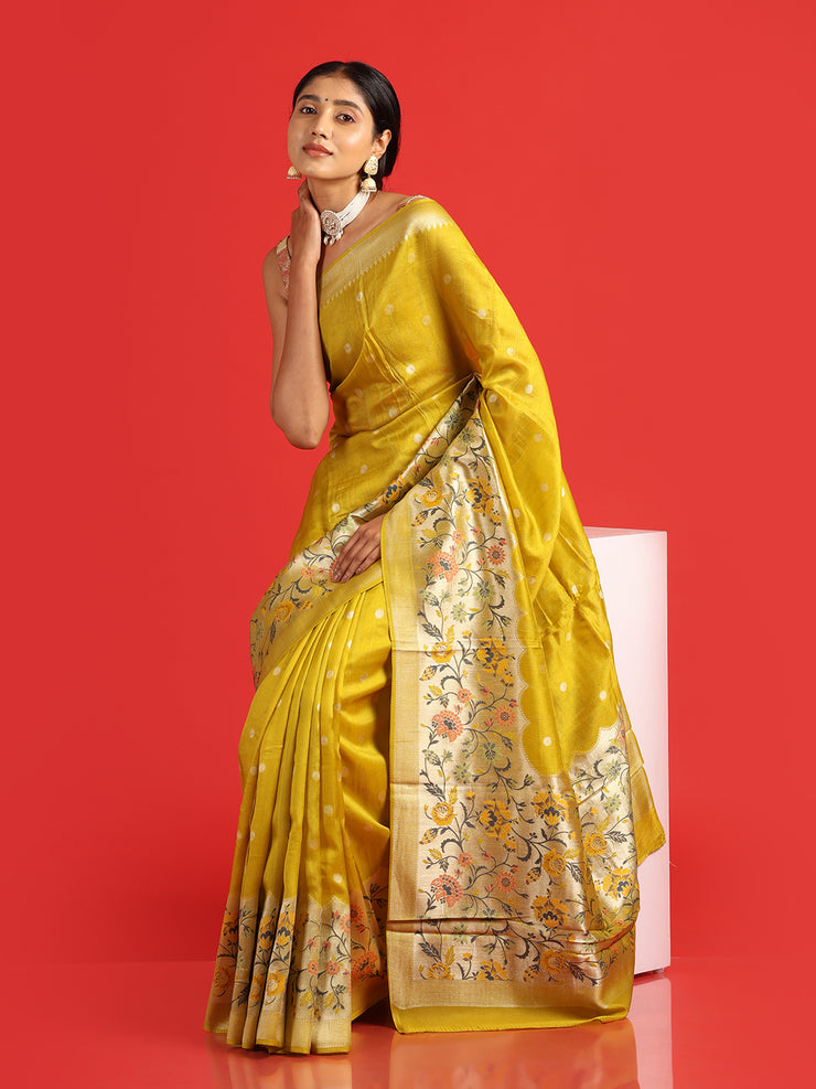 Kuberan yellowBanarasi Saree