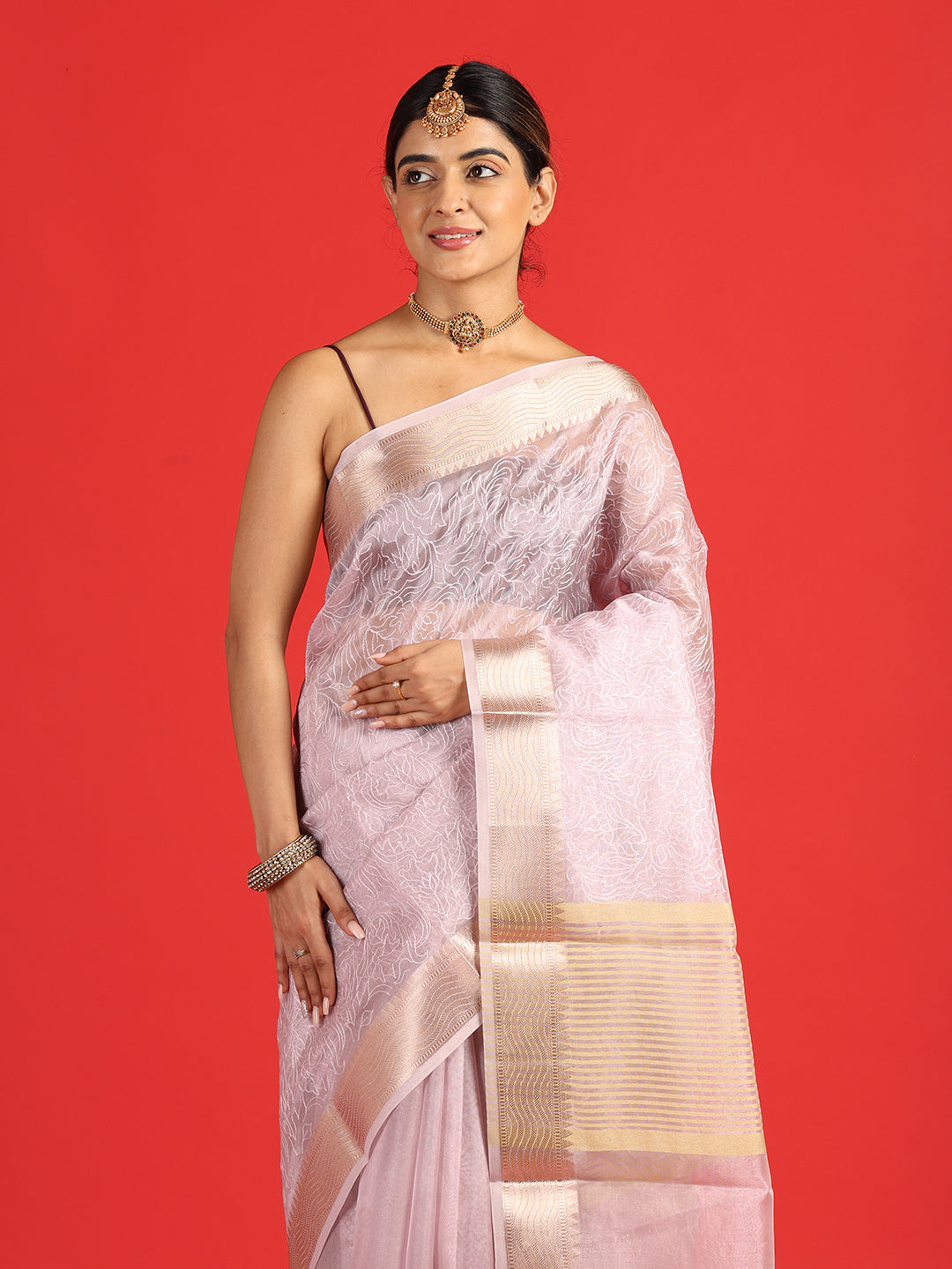 Kuberan lavander fancy Banarasi Saree