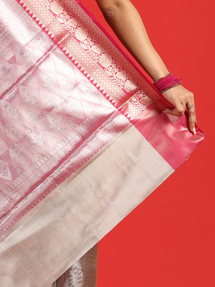 Kuberan siver gold tissue saree