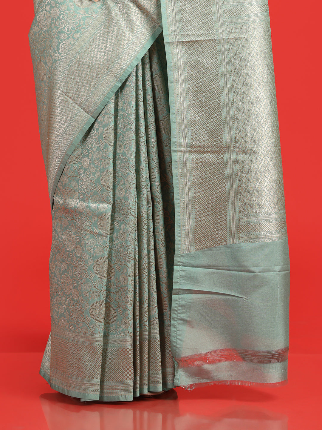 Kuberan sky blue Banarasi saree