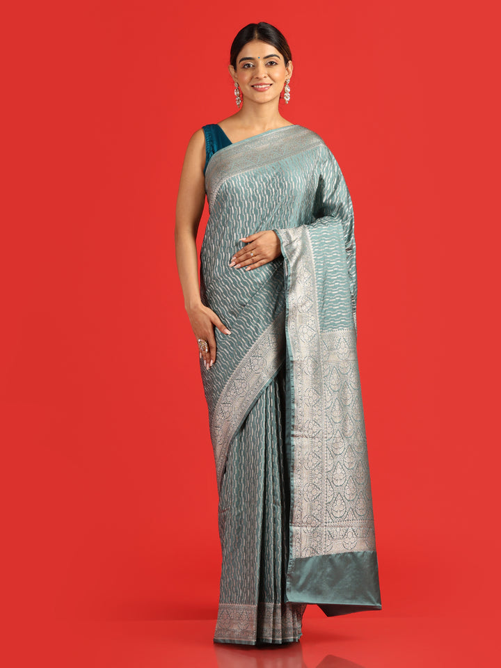 Kuberan sea green Banarasi Saree