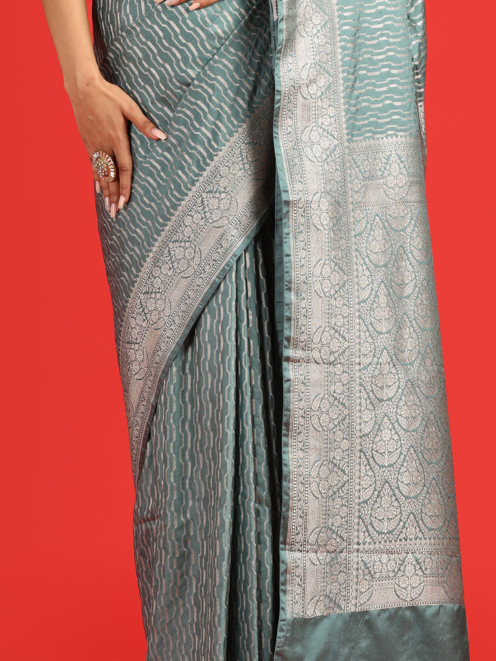 Kuberan sea green Banarasi Saree