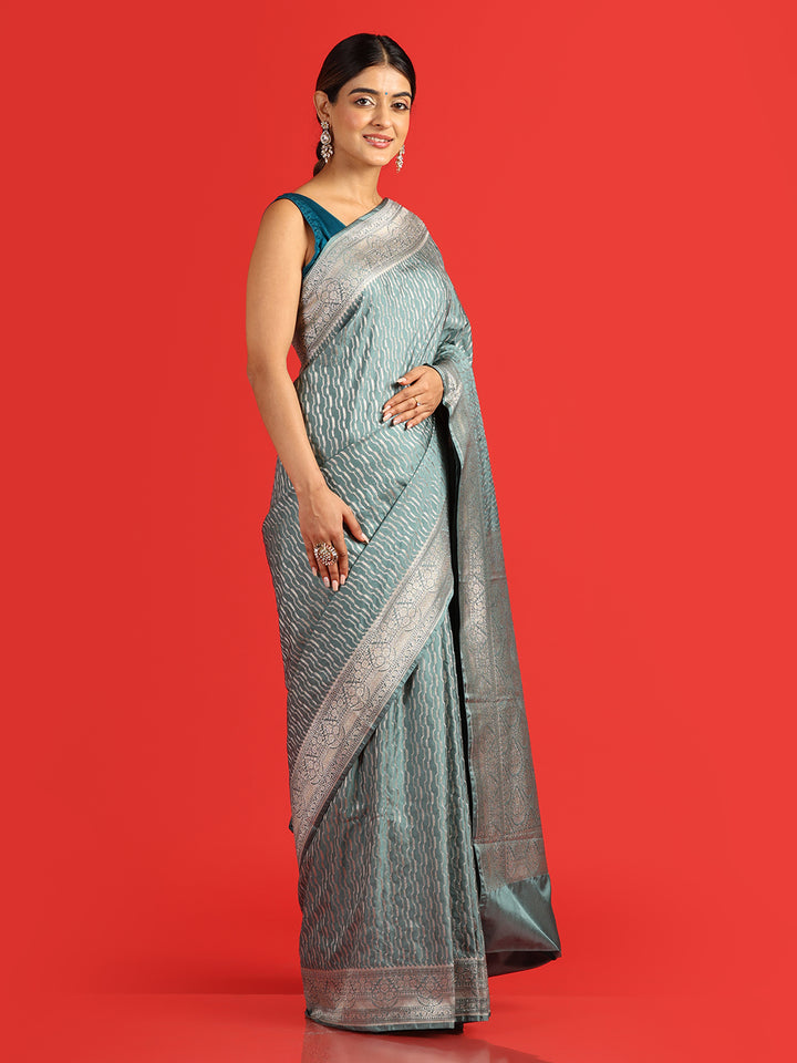 Kuberan sea green Banarasi Saree