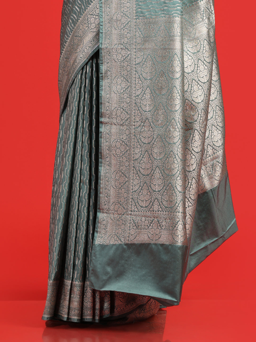 Kuberan sea green Banarasi Saree