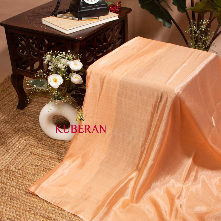 Kuberan Light Peach Mysore Silk Saree