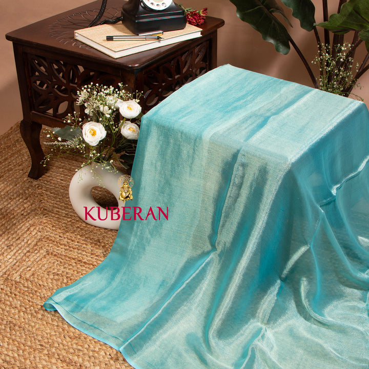 Kuberan Moonstone Blue Mysore Silk Saree