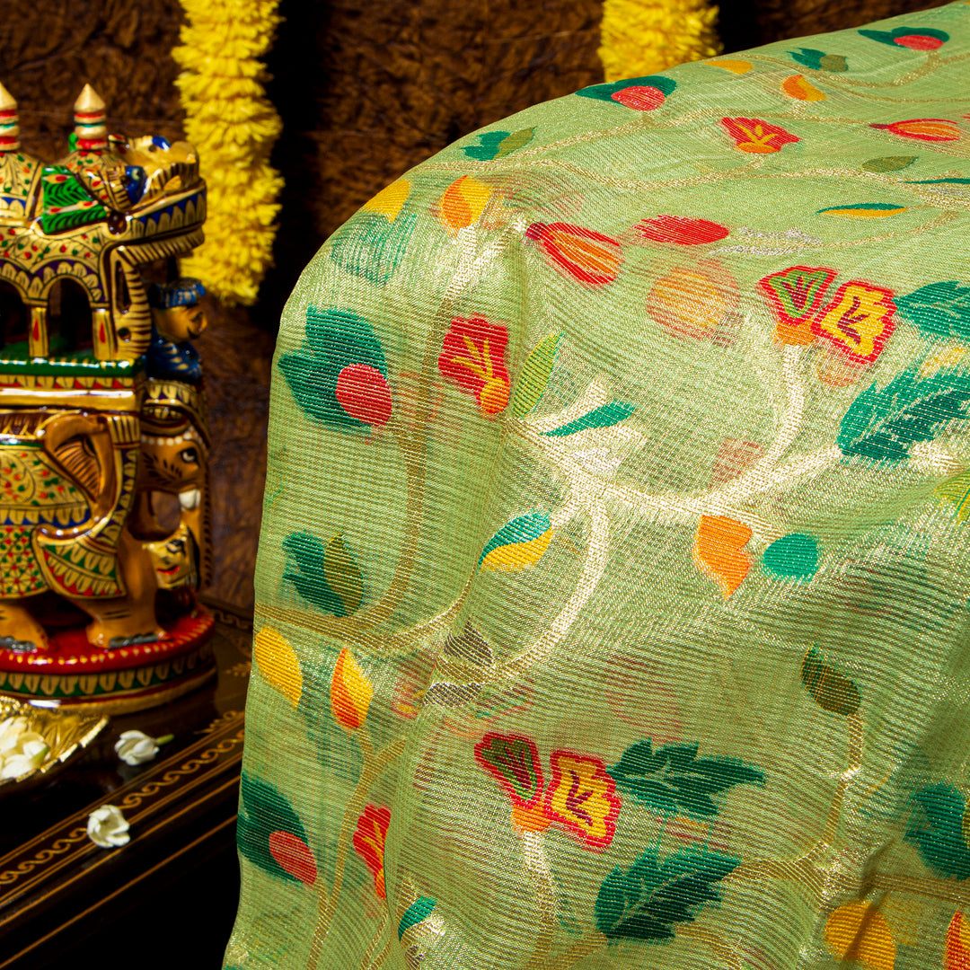 Kuberan Green Kora Saree