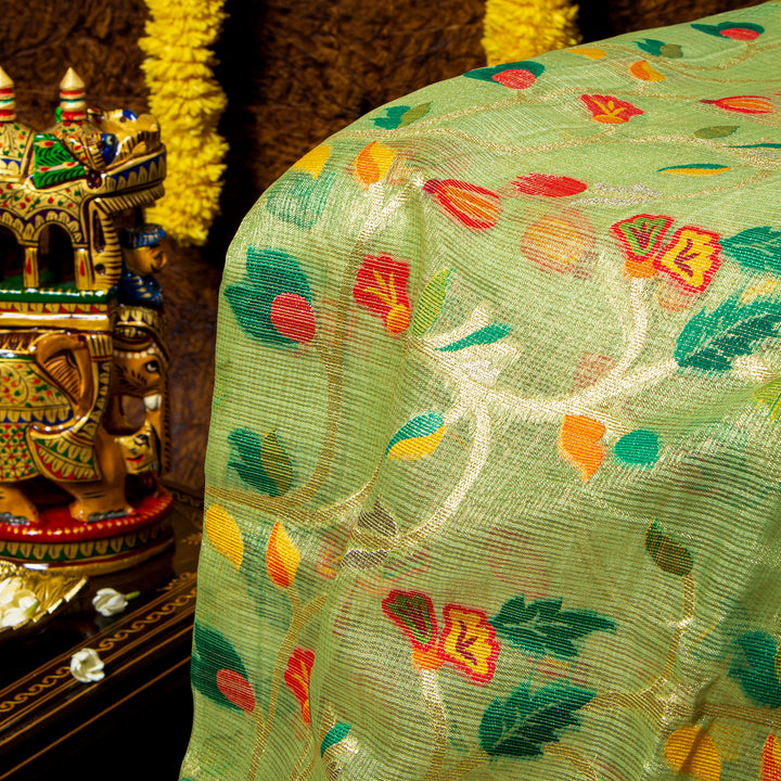 Kuberan Green Kora Saree