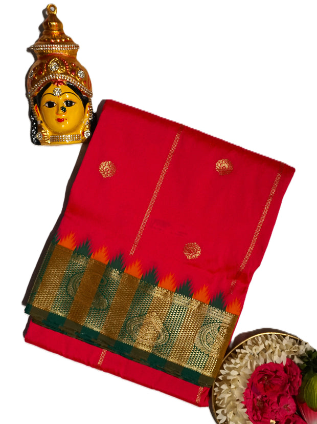 KUBERAN DARK PINK 9 YARD SAREE