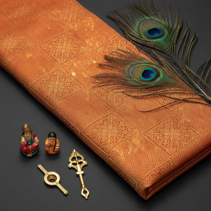 Kuberan Rust Kanchipuram Silk Saree