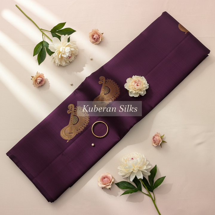 Kuberan Purple Kanchipuram Silk Saree