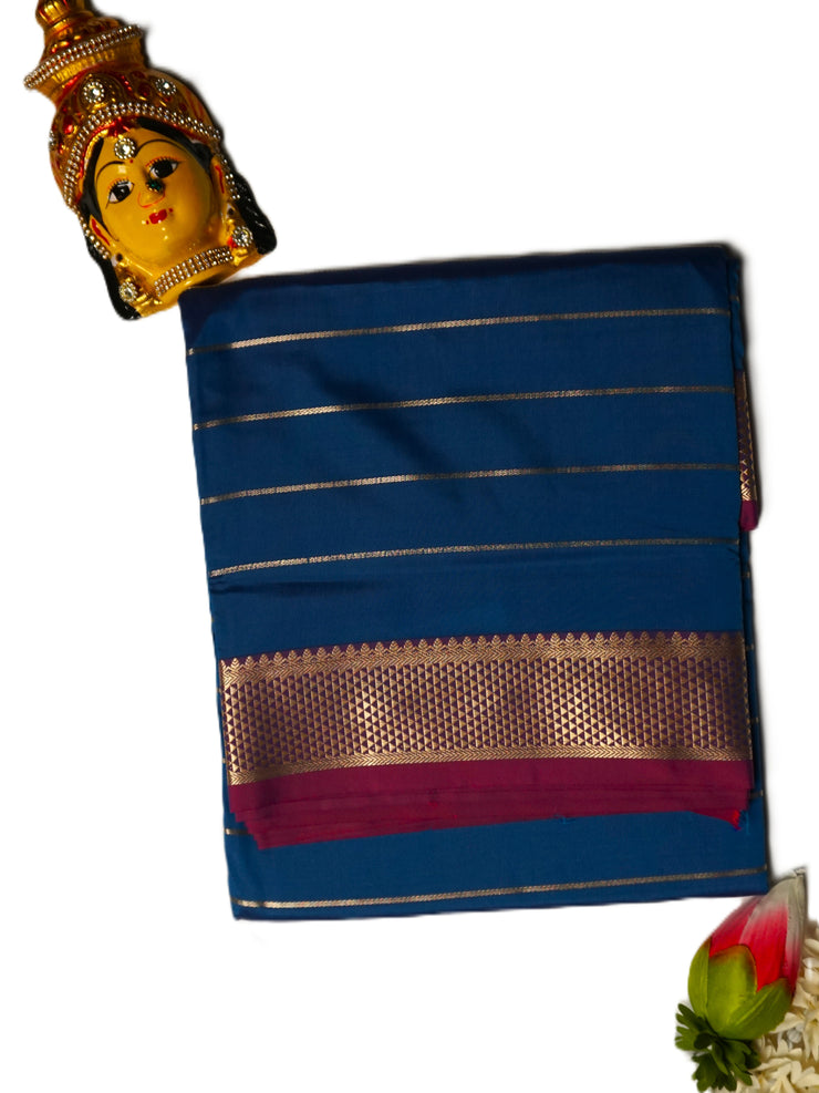 KUBERAN BLUE 9 YARD SAREE