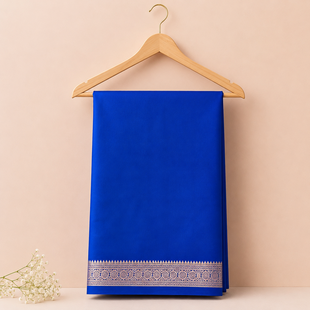KUBERAN BLUE CHIFFON SAREE