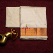 Kuberan silver WITH rose GOLD BORDER Pure Silk Dhoti