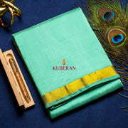 Kuberan BLUE WITH GOLD Pure Silk Dhoti