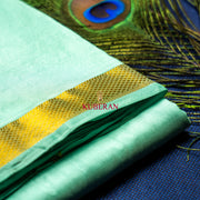 Kuberan BLUE WITH GOLD Pure Silk Dhoti