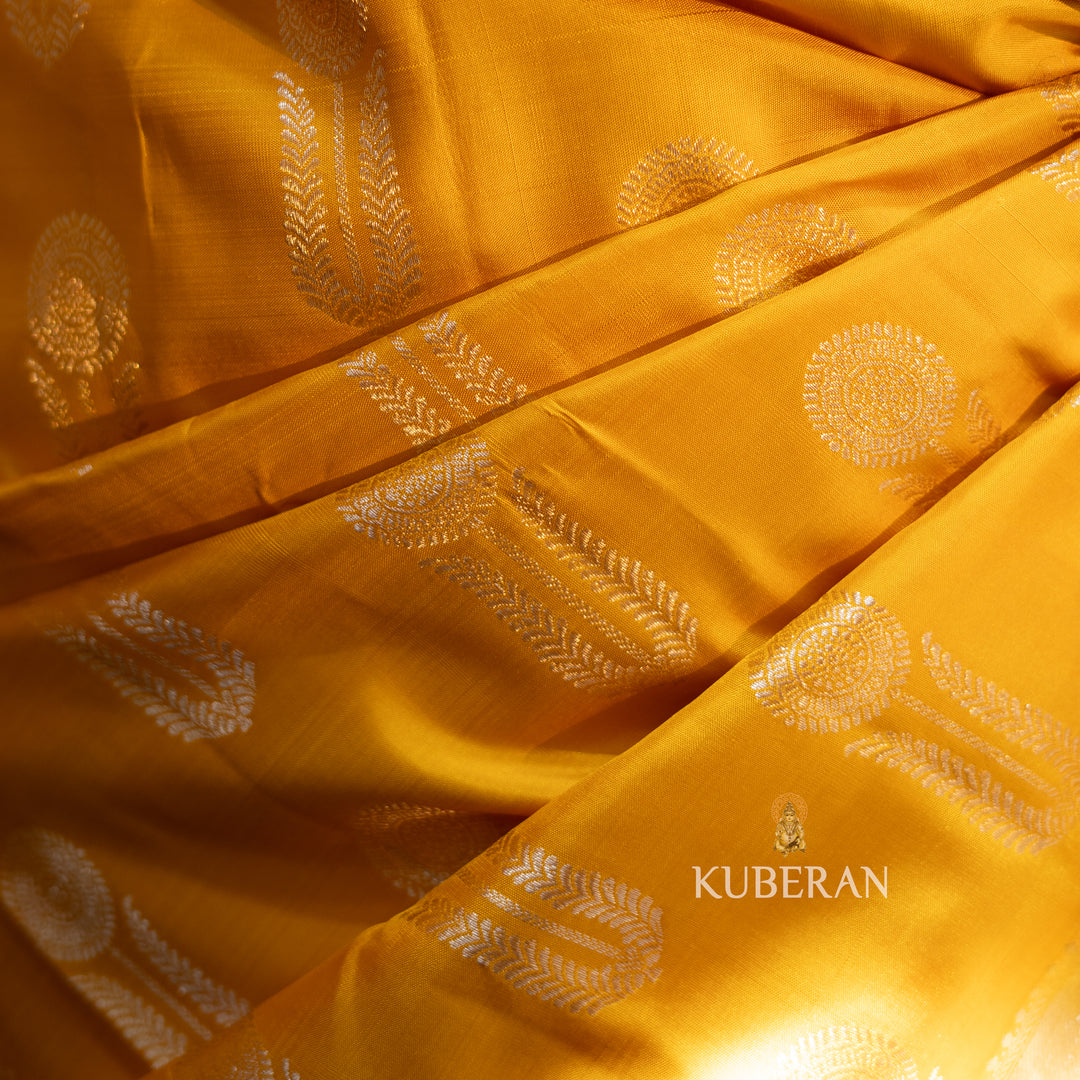 Kuberan Golden Yellow  Kanchivaram Saree