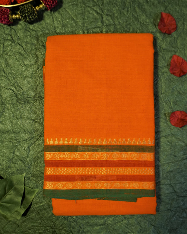 Kuberan Orange Dance Practice Saree