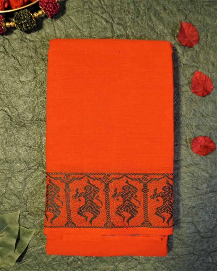 Kuberan Orange Dance Practice Saree