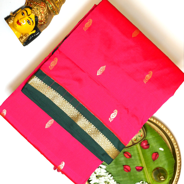 KUBERAN PINK 9 YARD SAREE