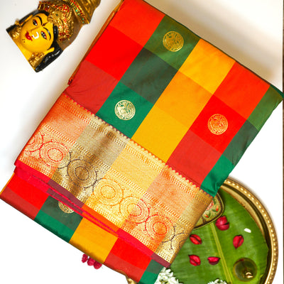 KUBERAN MULTI COLOUR 9YARDS SAREE