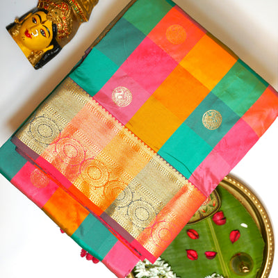 KUBERAN MULTI COLOR 9 YARD SAREE