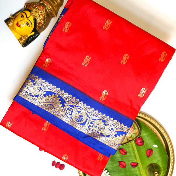 KUBERAN RED 9 YARD SAREE