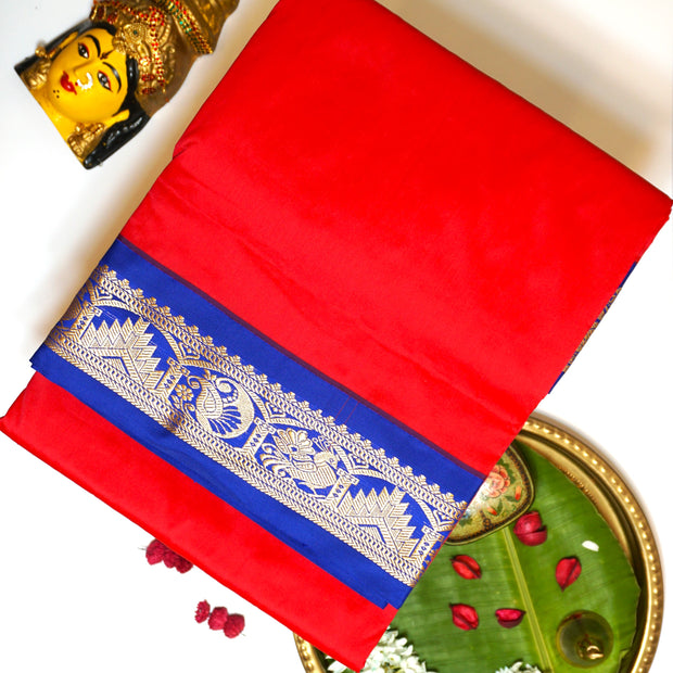 KUBERAN RED 9 YARDS SAREE