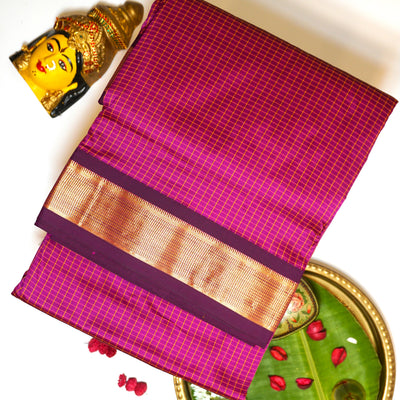 KUBERAN PINK 9 YARD SAREE