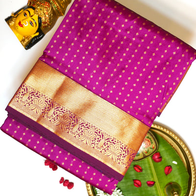 KUBERAN HOT PINK 9 YARD SAREE