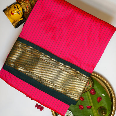 KUBERAN DEEP PINK 9 YARD SAREE