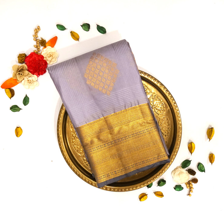 KUBERAN PASTEL PURPLE KANCHIPURAM SAREE