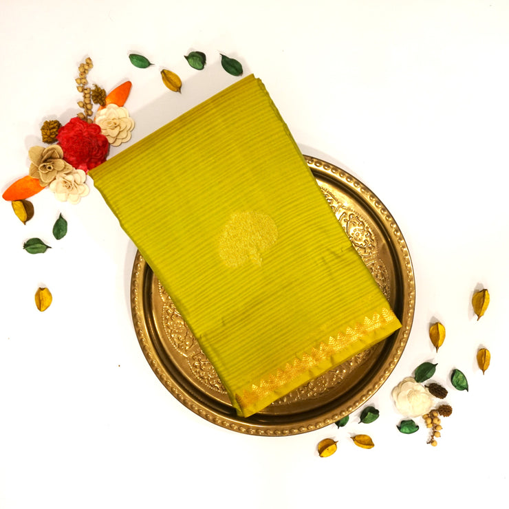 KUBERAN LIGHT GREEN KANCHIPURAM SAREE