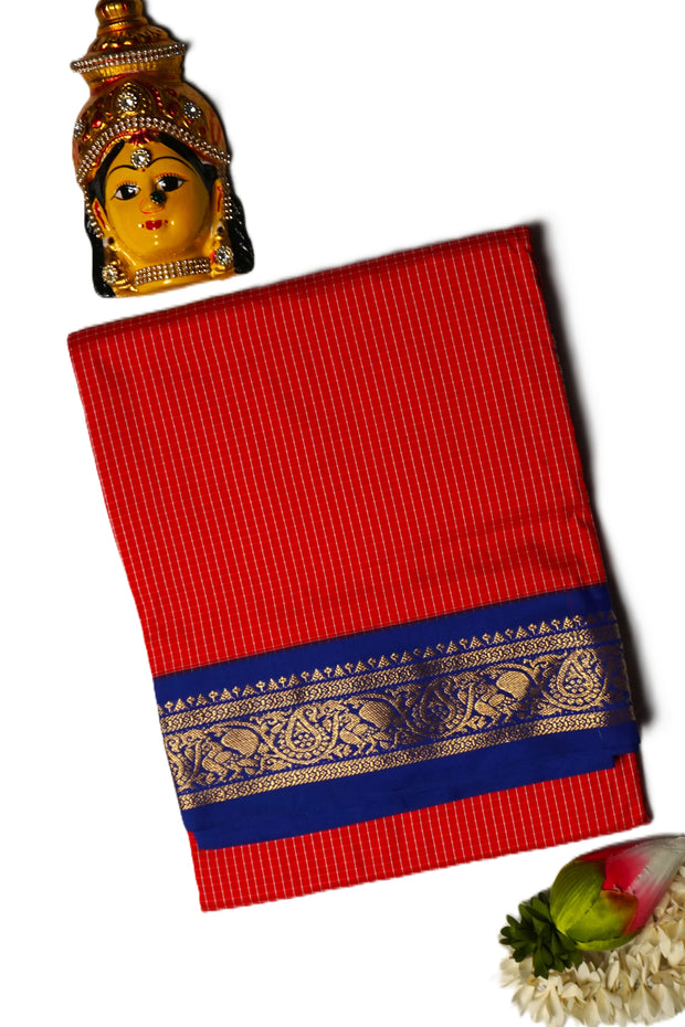 KUBERAN RED 9 YARD SAREE