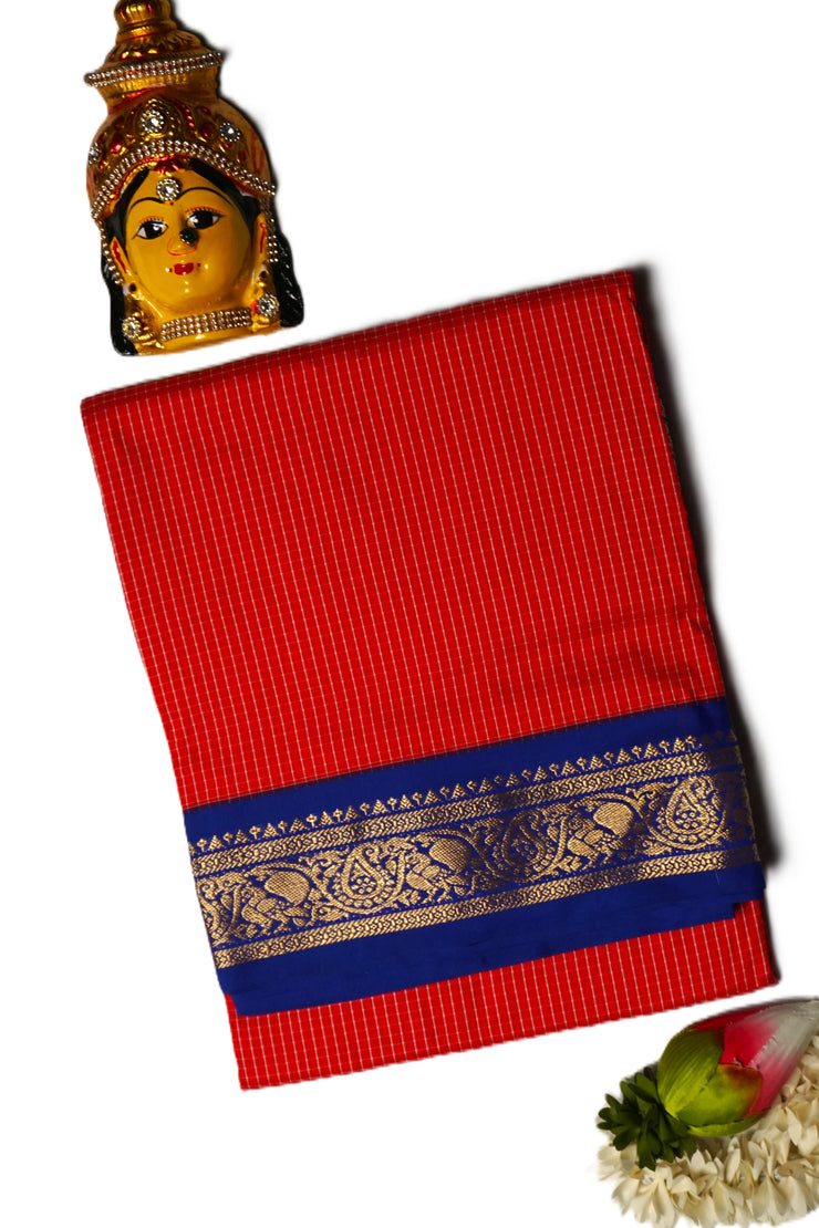 KUBERAN RED 9 YARD SAREE