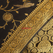 kuberan black with golden border mysore silk saree