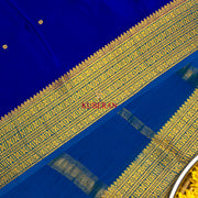 kuberan blue with blue & gold border mysore silk saree