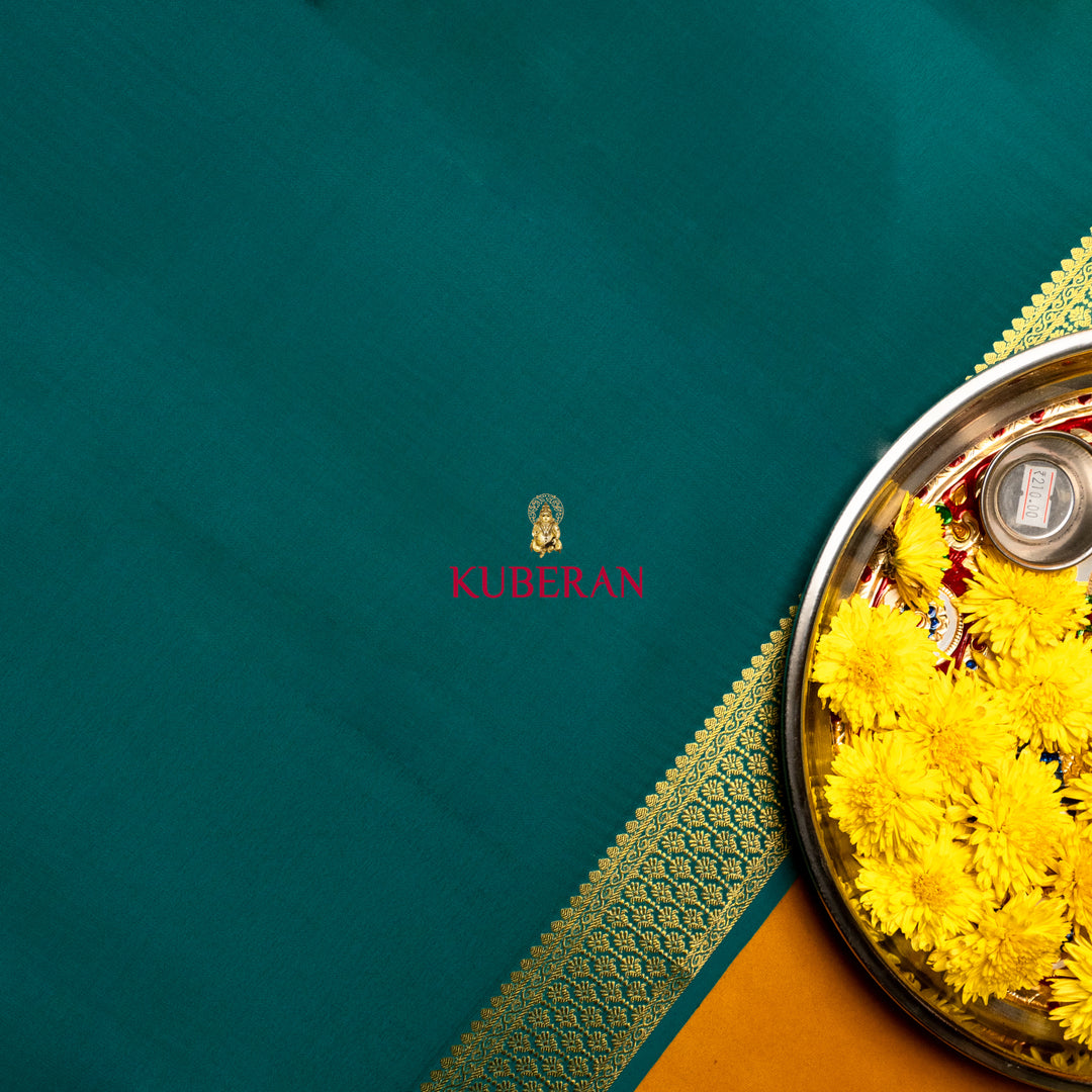 kuberan blue with gold mysore silk saree