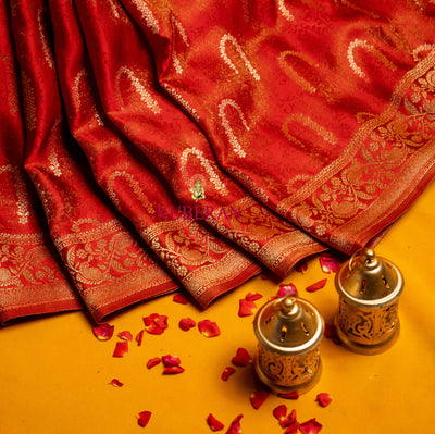 kuberan maroon with golden border mysore silk saree