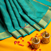 kuberan blue with gold mysore silk saree