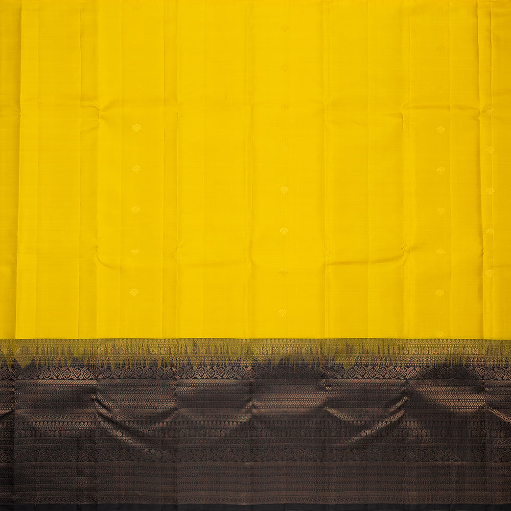 Kuberan Yellow And Black Soft Silk Saree