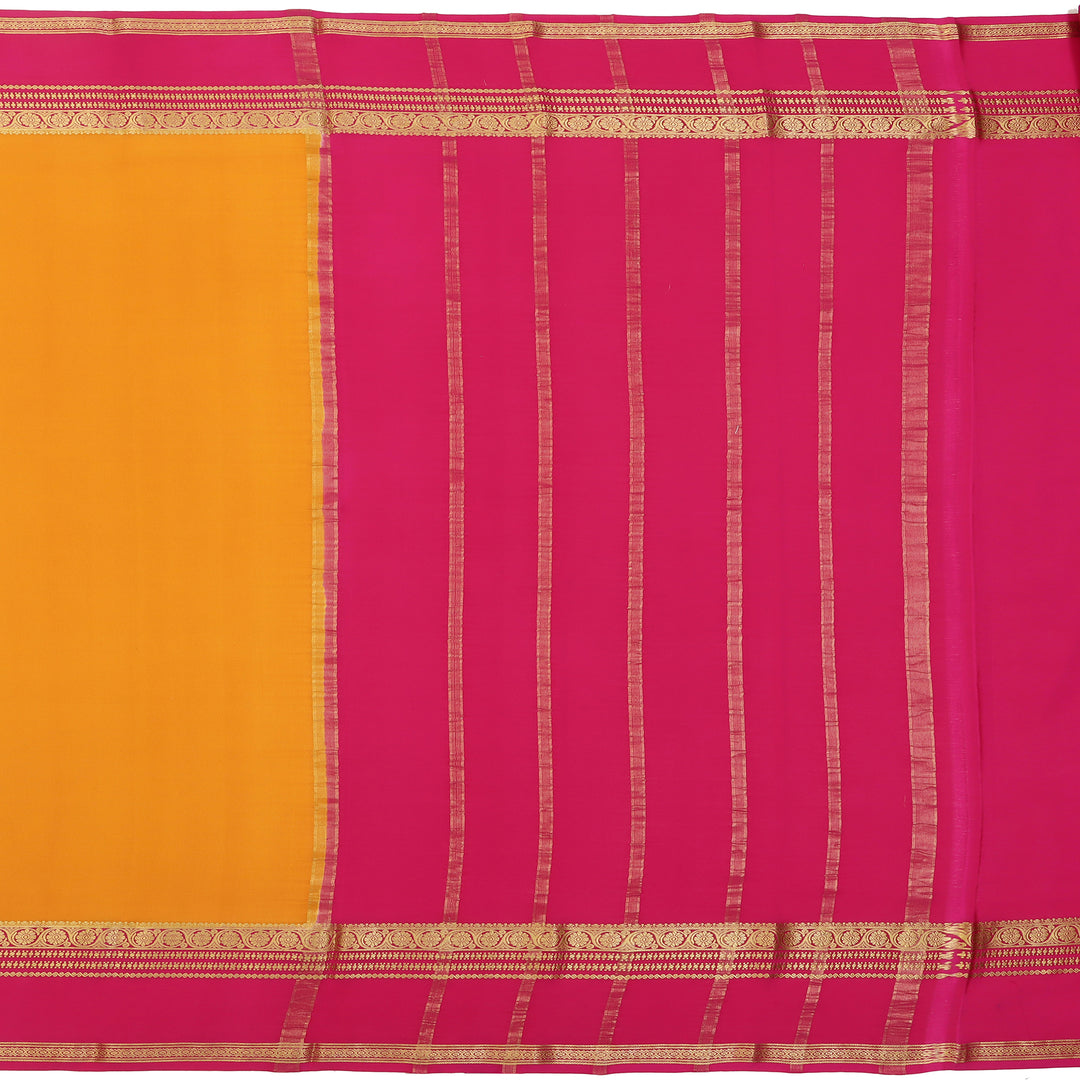 Kuberan yellow with red Mysore Silk Saree
