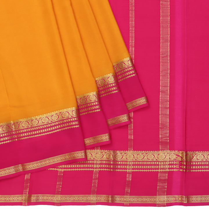 Kuberan yellow with red Mysore Silk Saree