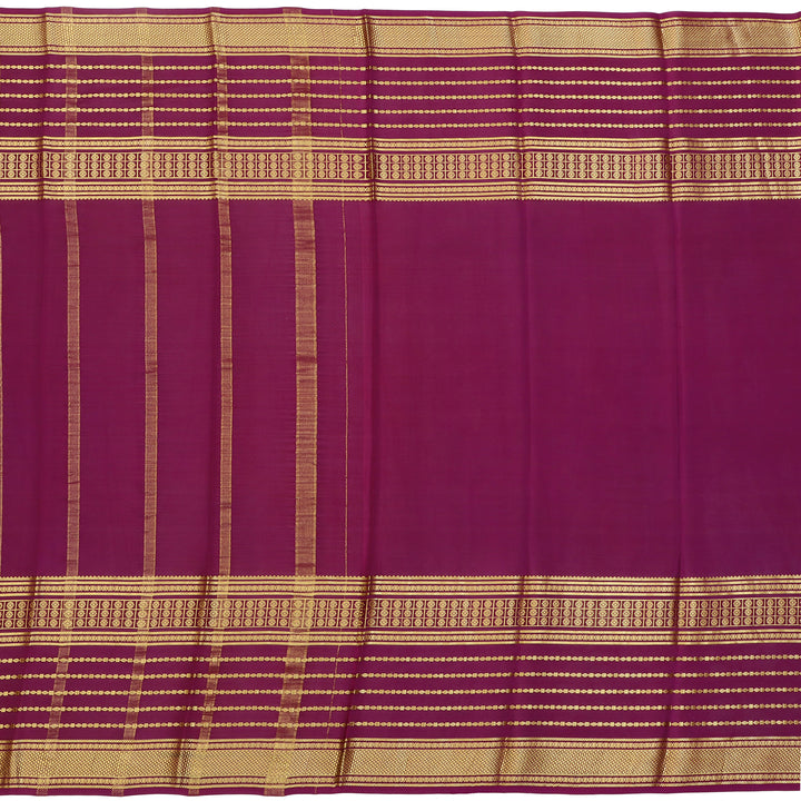 Kuberan SKY BLUE with maroon wine kalamkari Mysore Silk Saree