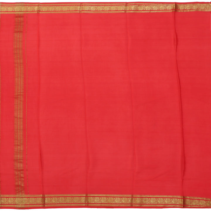 Kuberan baby pink with red kalamkari Mysore Silk Saree