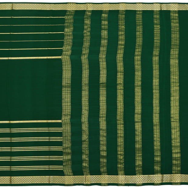 Kuberan bottle green Mysore Silk Saree
