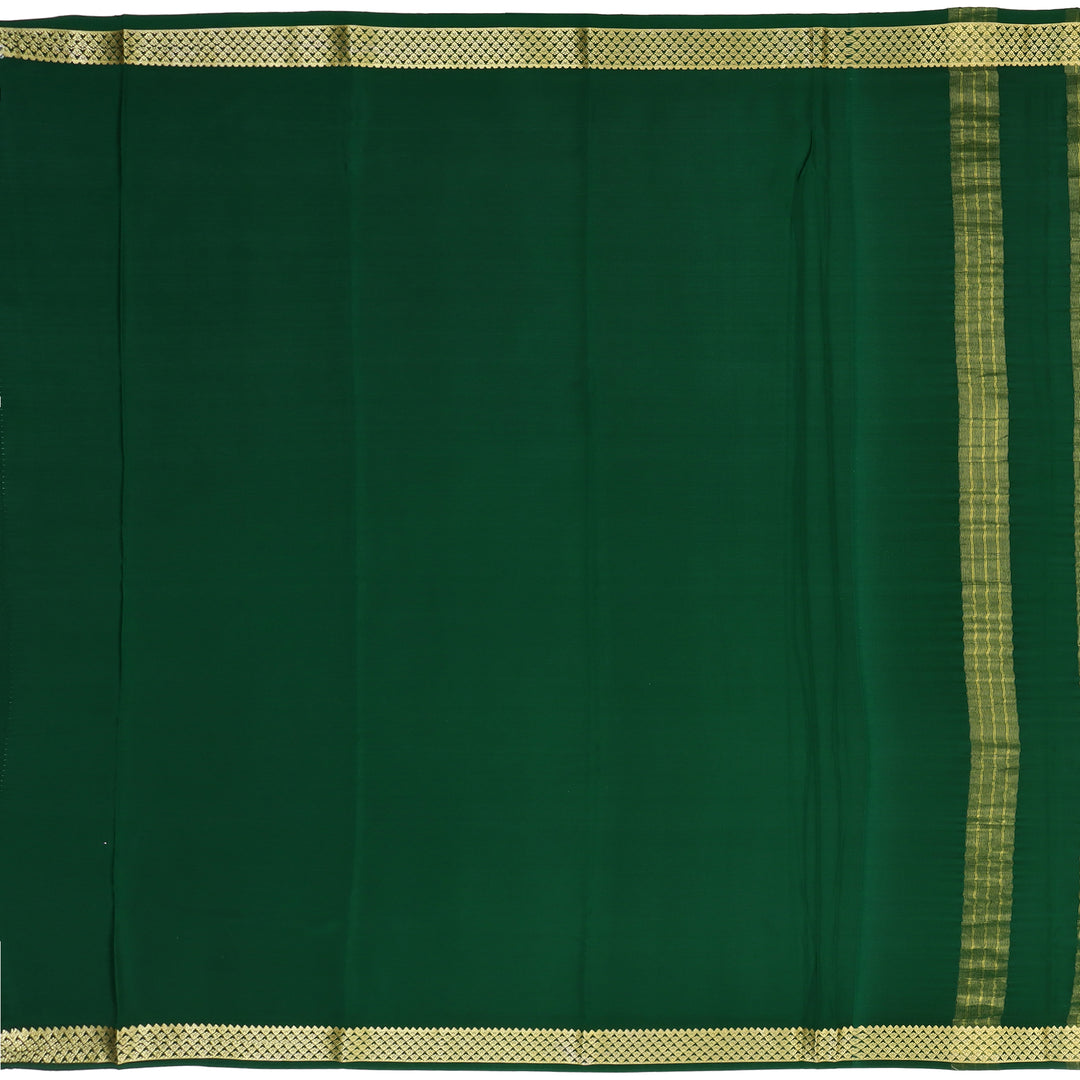 Kuberan bottle green Mysore Silk Saree