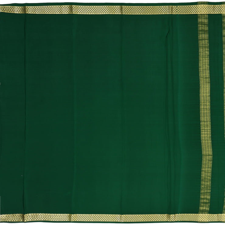 Kuberan bottle green Mysore Silk Saree
