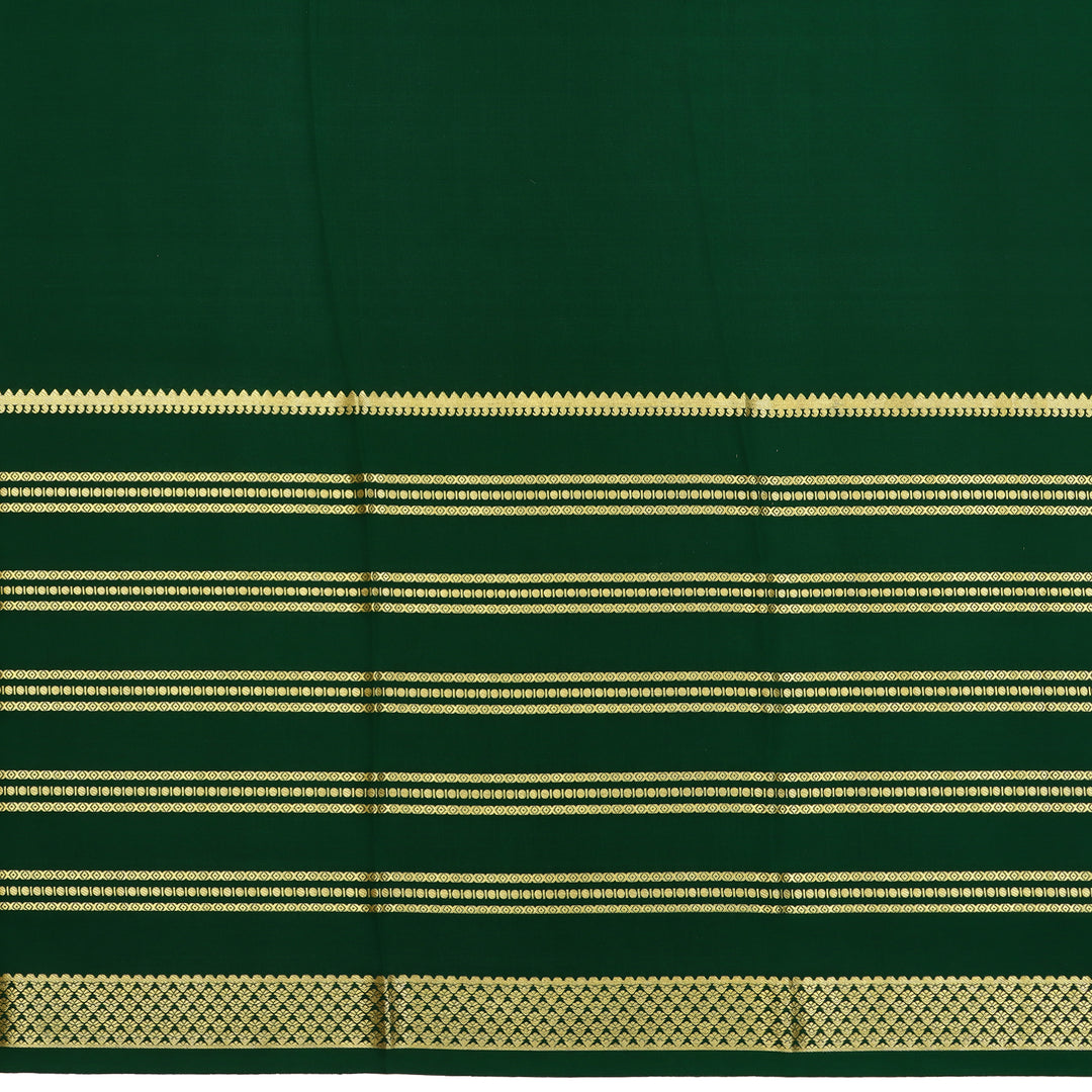 Kuberan bottle green Mysore Silk Saree